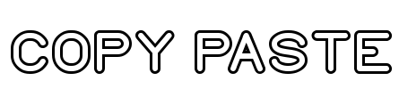 COPY PASTE Font Image