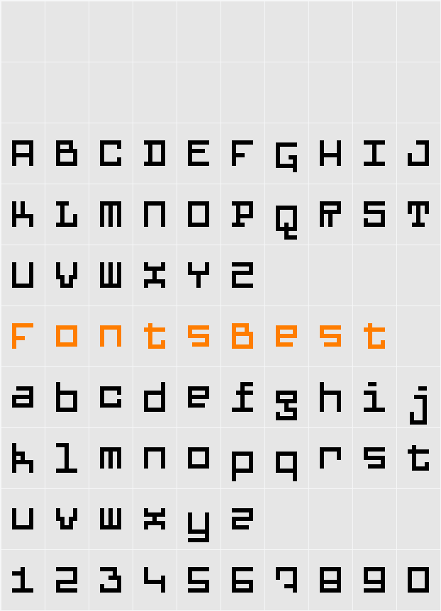 Aquarius Mono Character Map