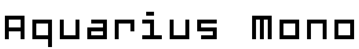 Aquarius Mono Font Image