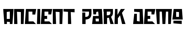 Ancient Park Demo Font Image