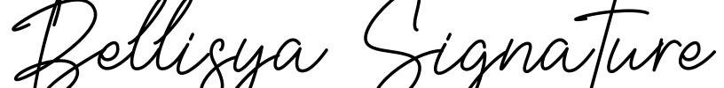 Bellisya Signature Font Image