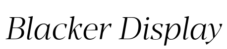 Blacker Display Font Image