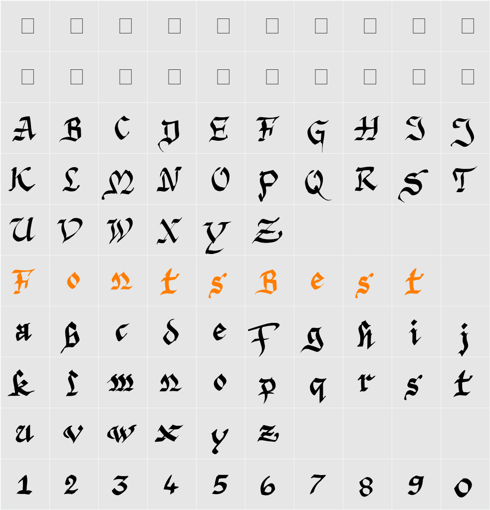 Argor Priht Scaqh Character Map