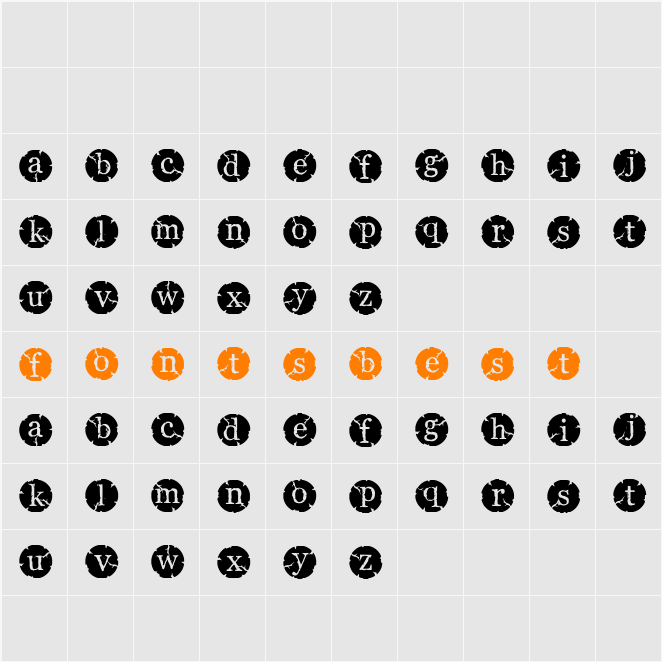 CBX-ChippyCircles Character Map