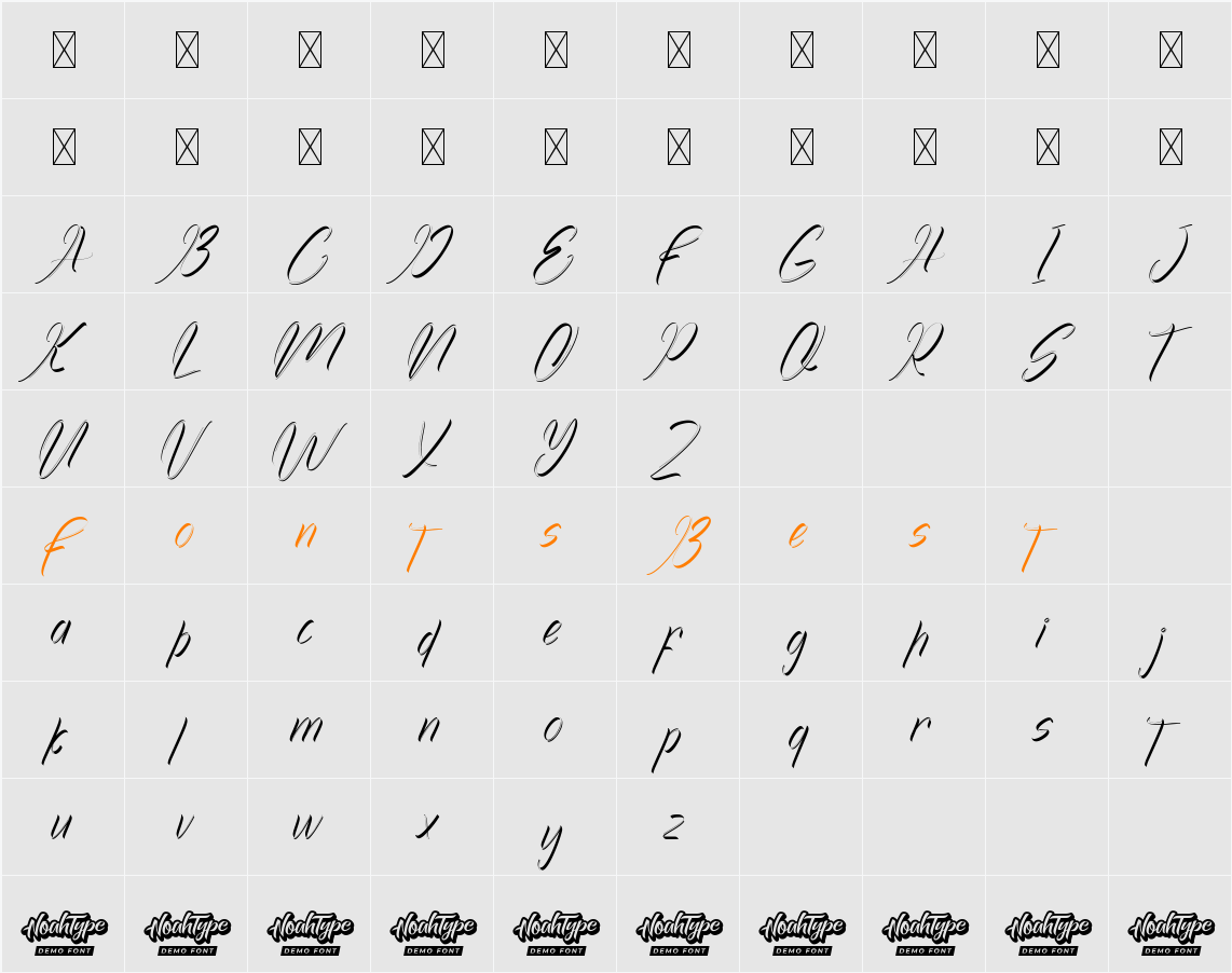 Achilleas Demo Character Map