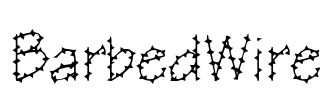 BarbedWire Font Image
