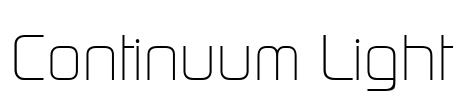 Continuum Light Font Image