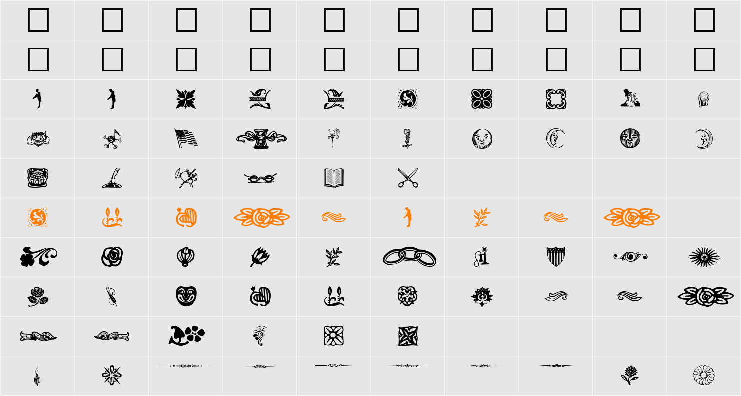 Davys-Dingbats Character Map