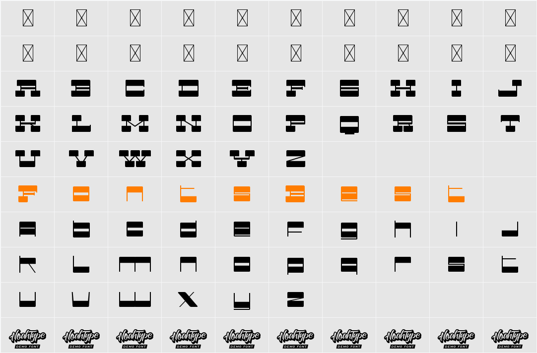 Better Retro Demo Character Map