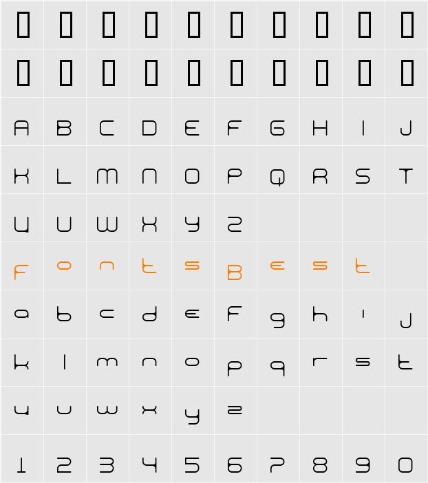 BN Expoo Character Map