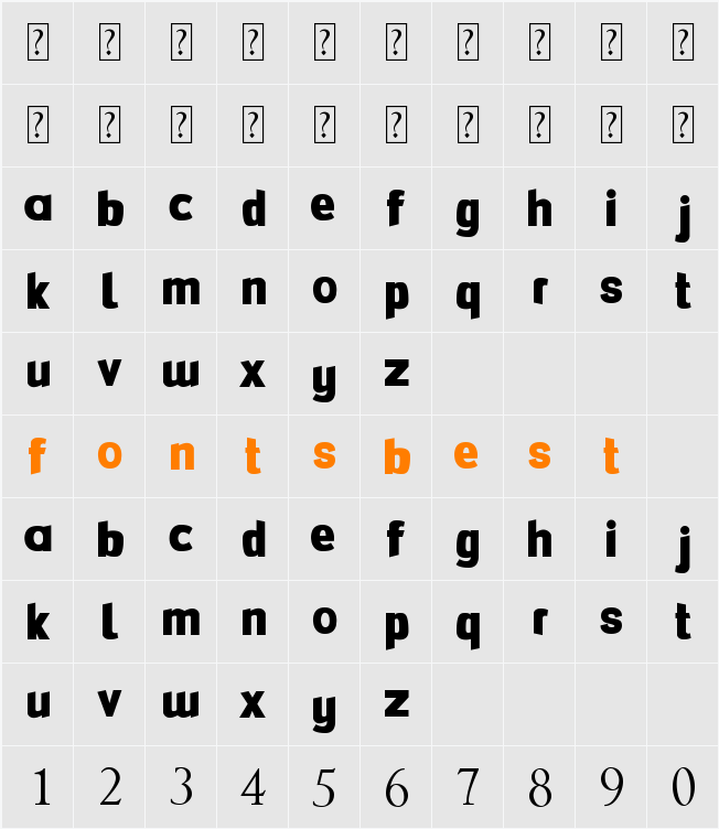 FlexiBendi Character Map
