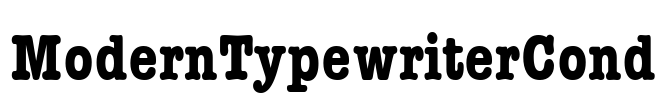 ModernTypewriterCond Font Image