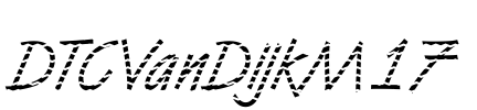 DTCVanDijkM17 Font Image