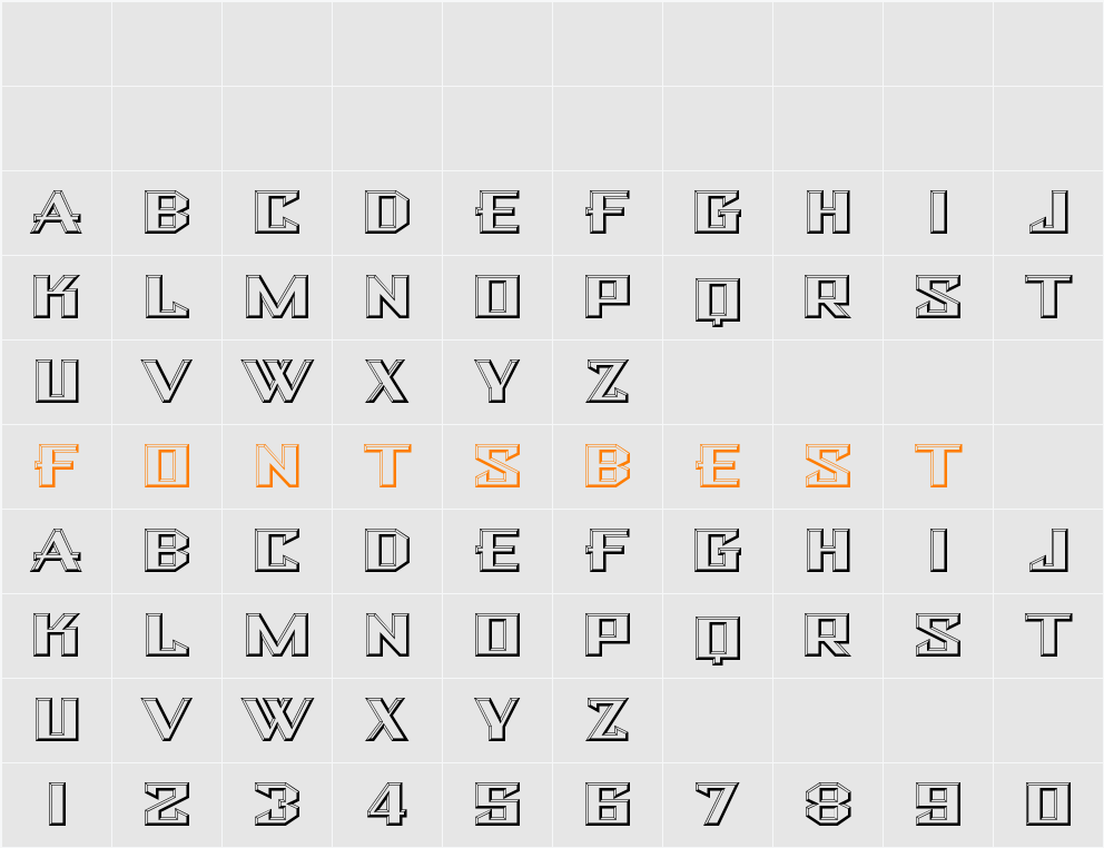 Bulwark NF Character Map