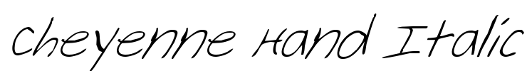 Cheyenne Hand Italic Font Image