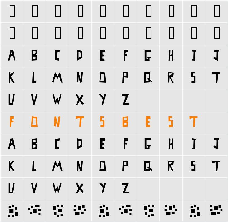 MisterBass Character Map