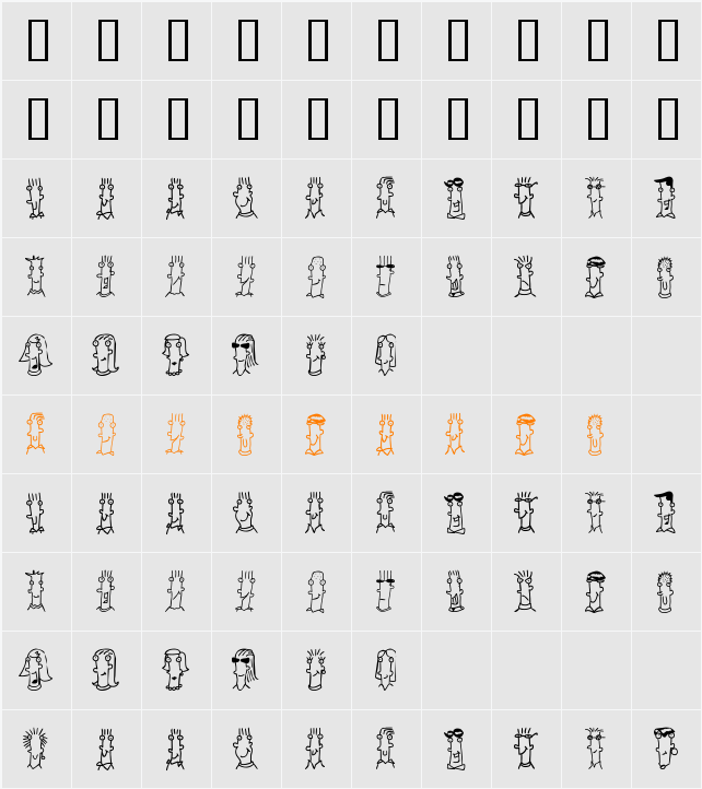 BUEN CHICO Character Map