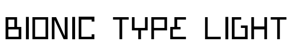 Bionic Type Light Font Image