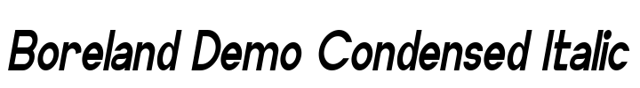 Boreland Demo Condensed Italic