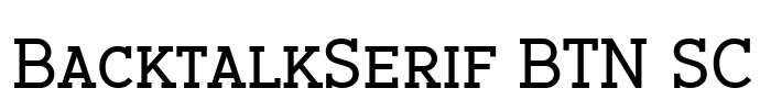BacktalkSerif BTN SC Font Image