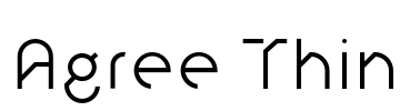 Agree Thin Font Image