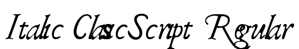 Italic ClassicScript Regular Font Image
