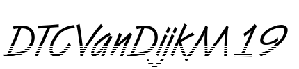DTCVanDijkM19 Font Image