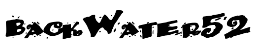 BackWater52 Font Image