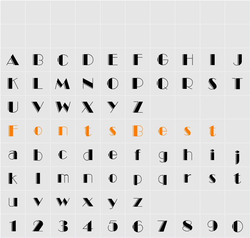 BalletEngraved Character Map