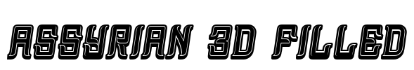 Assyrian 3D Filled Font Image