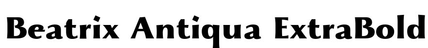 Beatrix Antiqua ExtraBold Font Image