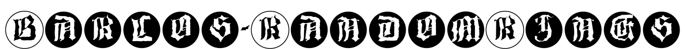 Barlos-RandomRings Font Image