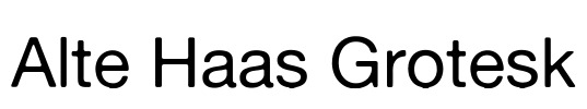 Alte Haas Grotesk