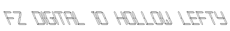 FZ DIGITAL 10 HOLLOW LEFTY Font Image
