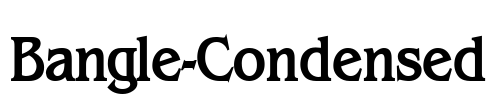 Bangle-Condensed Font Image