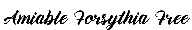 Amiable Forsythia Free Font Image