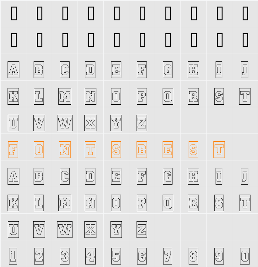 a_CampusCmOtl Character Map