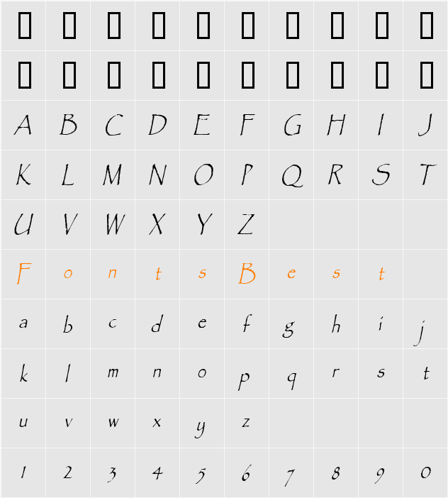 Chalk-Condensed Character Map