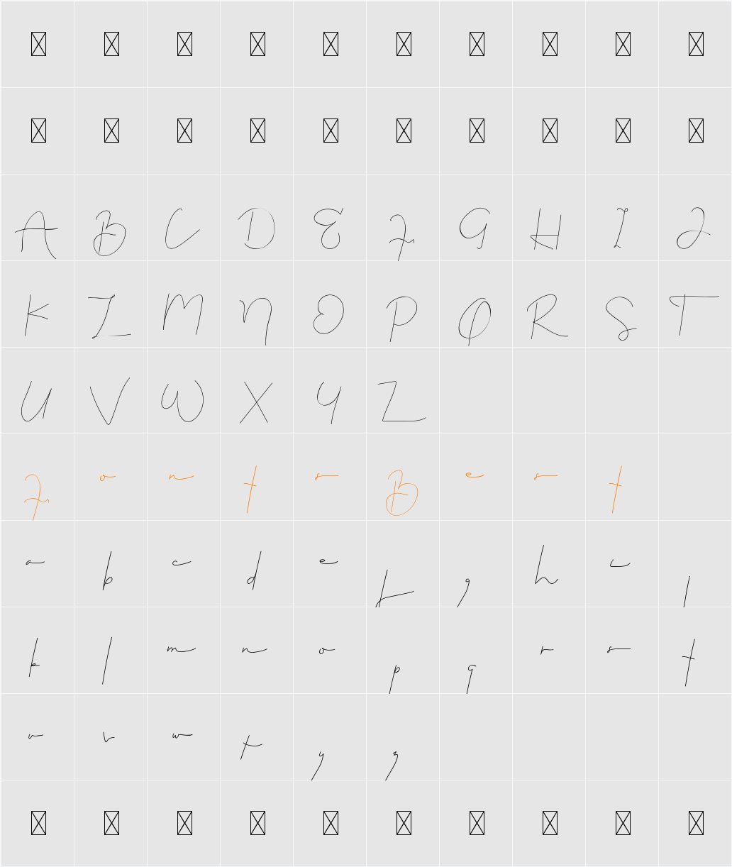 Bhalbino Demo Character Map