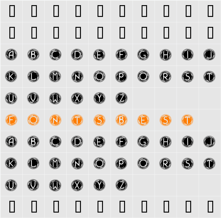 NavyBlues Character Map