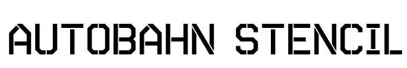 Autobahn Stencil Font Image