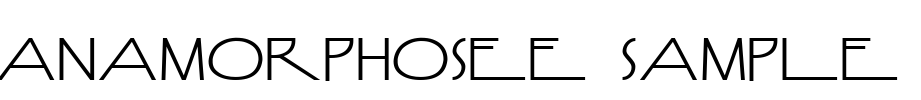 Anamorphosée sample Font Image