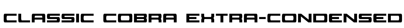 Classic Cobra Extra-Condensed Font Image