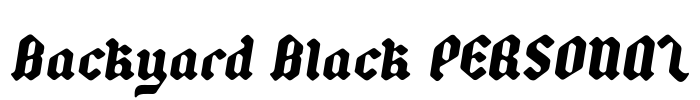 Backyard Black PERSONAL