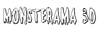 Monsterama 3D Font Image