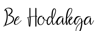 Be Hodakga Font Image