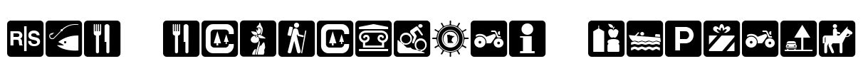DNR Recreation Symbols Font Image