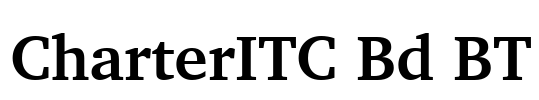 CharterITC Bd BT Font Image