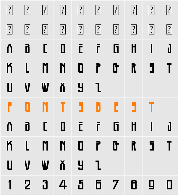 Bothweld Character Map