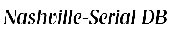 Nashville-Serial DB Font Image